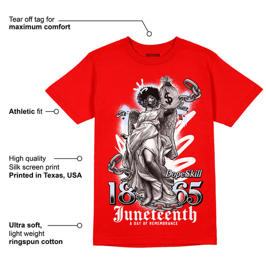 Cherry 11s DopeSkill Varsity Red T-shirt Juneteenth Graphic