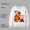 Orange Black White DopeSkill Sweatshirt Broken Heart Graphic