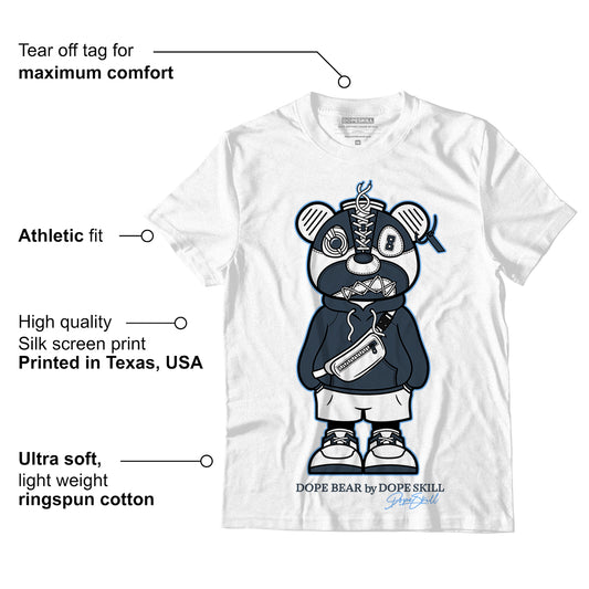 AJ 6 Midnight Navy DopeSkill White T-Shirt Sneaker Bear Graphic