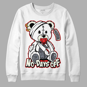 Jordan 3 Retro White Cement Reimagined DopeSkill Sweatshirt Hurt Bear Graphic Streetwear - White