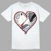 Jordan 3 Retro White Cement Reimagined DopeSkill T-Shirt Heart Jordan 3 Graphic Streetwear - White