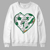 Nike SB x Jordan 4 “Pine Green” DopeSkill Sweatshirt Heart Jordan 4 Graphic Streetwear - White