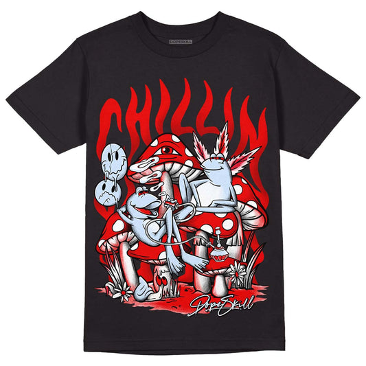 Cherry 11s DopeSkill T-Shirt Chillin Graphic - Black