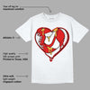 Dunk Low Gym Red DopeSkill T-Shirt Heart AJ Graphic