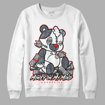 Jordan 3 Retro White Cement Reimagined DopeSkill Sweatshirt MOMM Bear Graphic Streetwear - White