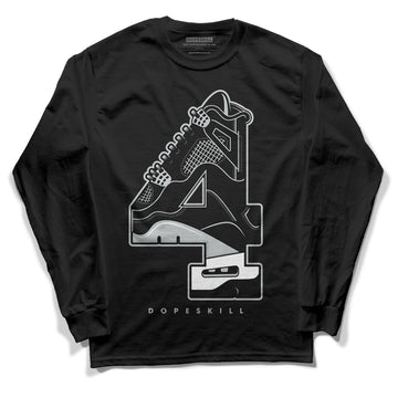 Black Canvas 4s DopeSkill Long Sleeve T-Shirt No.4 Graphic - Black 