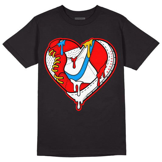 Fruity Pebbles Dunks DopeSkill T-Shirt Heart Jordan Graphic - Black