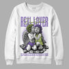 Canyon Purple 4s DopeSkill Sweatshirt Real Lover Graphic - White 