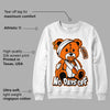 Orange Black White DopeSkill Sweatshirt Hurt Bear Graphic