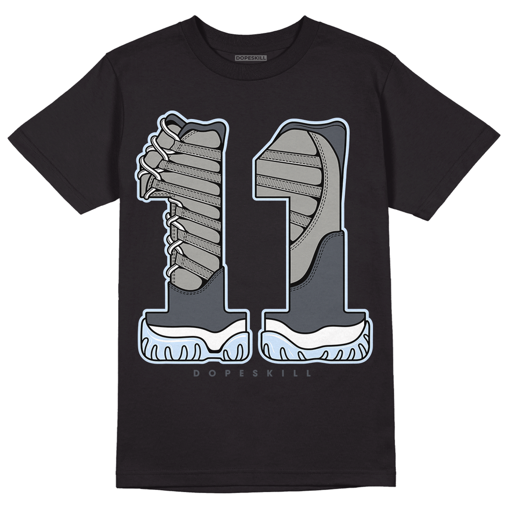 Jordan 11 Cool Grey DopeSkill T-Shirt No.11 Graphic, hiphop tees, grey graphic tees, sneakers match shirt - Black
