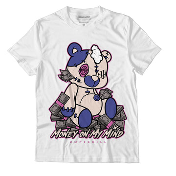 Jordan 7 SE Sapphire DopeSkill T-Shirt MOMM Bear Graphic - White 