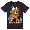 Orange Black White DopeSkill T-Shirt MOMM Bear Graphic - Black 