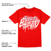 Cherry 11s DopeSkill Varsity Red T-shirt Rare Breed Graphic