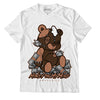 Jordan 1 Mid Dark Chocolate DopeSkill T-Shirt MOMM Bear Graphic - White 