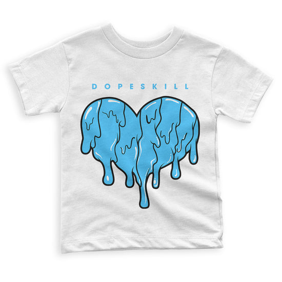 8 Bit And GS Emoji 12s DopeSkill Toddler Kids T-shirt Slime Drip Heart Graphic - White 