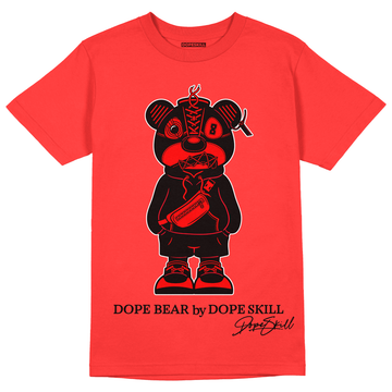 AJ 9 Chile Red DopeSkill Chile Red T-shirt Sneaker Bear Graphic