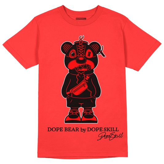 AJ 9 Chile Red DopeSkill Chile Red T-shirt Sneaker Bear Graphic