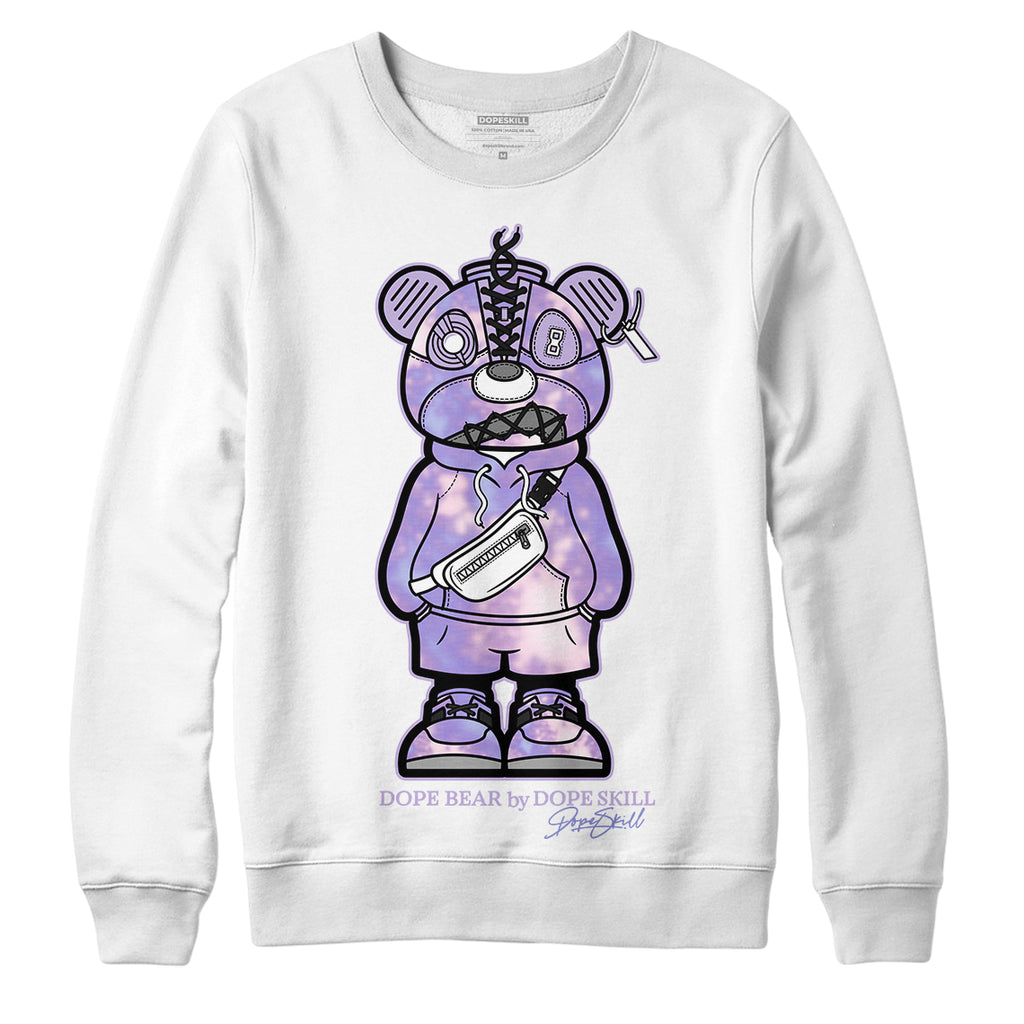 Jordan 4 Zen Master DopeSkill Sweatshirt Sneaker Bear Graphic - White 