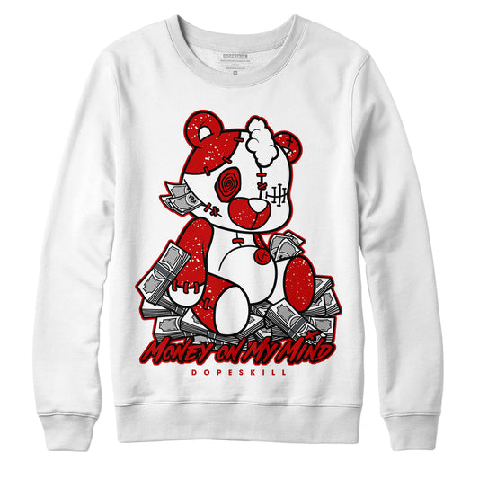 Jordan 6 “Red Oreo” DopeSkill Sweatshirt MOMM Bear Graphic - White 