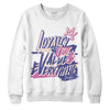 Jordan 7 SE Sapphire DopeSkill Sweatshirt LOVE Graphic - White 