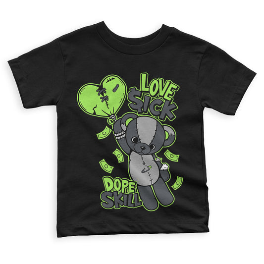 Green Bean 5s DopeSkill Toddler Kids T-shirt Love Sick Graphic - Black
