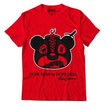 AJ 4 Red Thunder DopeSkill Red T-shirt Sneaker Bear Head Graphic