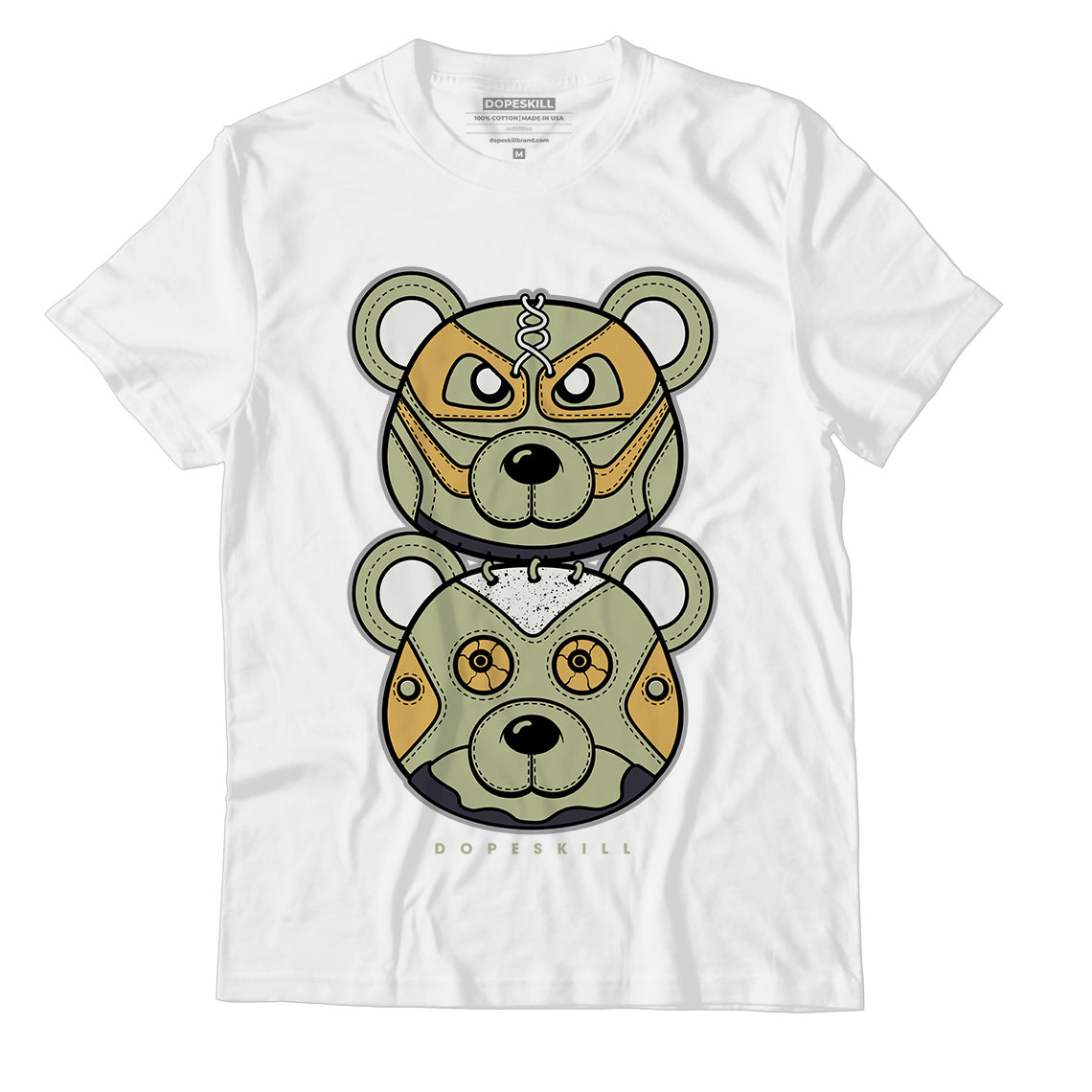 Jordan 5 Jade Horizon DopeSkill T-Shirt Leather Bear Graphic - White 