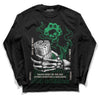 Jordan 2 Retro Lucky Green DopeSkill Long Sleeve T-Shirt Show Me The Money Graphic Streetwear  - Black 