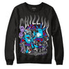 Dark Iris 3s DopeSkill Sweatshirt Chillin Graphic - Black