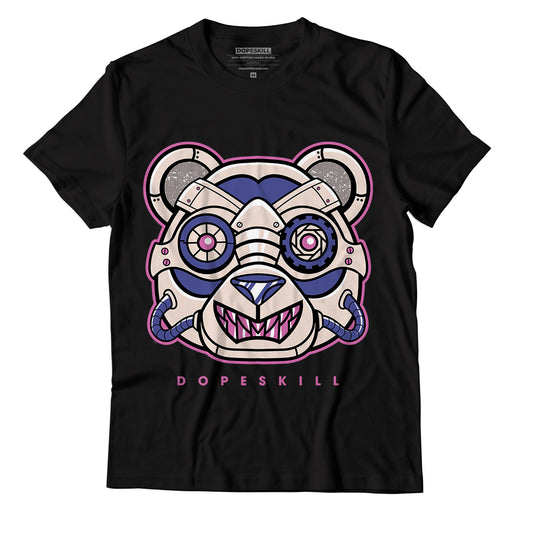 Jordan 7 SE Sapphire DopeSkill T-Shirt Robo Bear Graphic - Black 