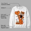 Orange Black White DopeSkill Sweatshirt Love Sick Graphic