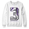 Jordan 3 Dark Iris DopeSkill Sweatshirt Number No.3 Graphic - White 