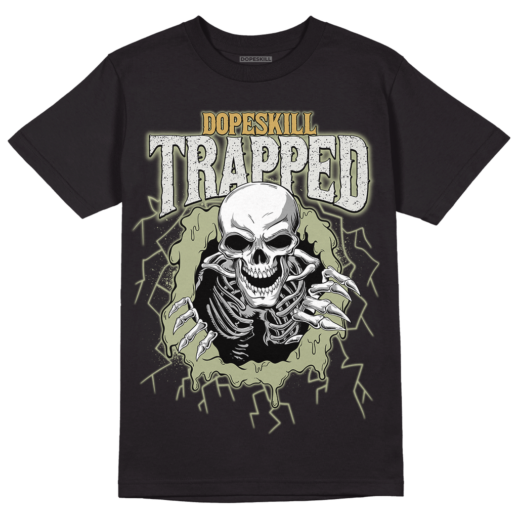 Jordan 5 Jade Horizon DopeSkill T-Shirt Trapped Halloween Graphic - Black 