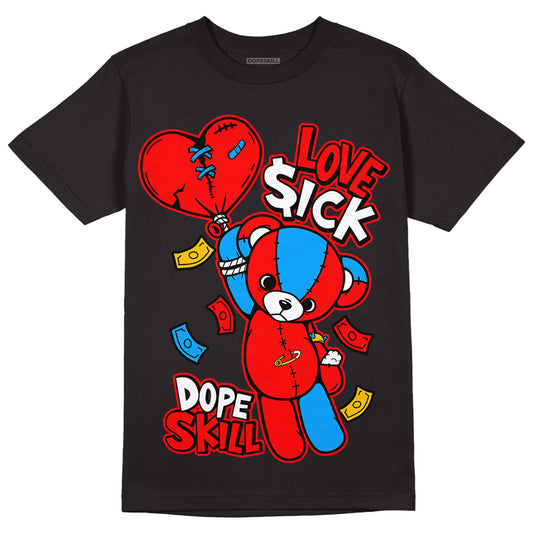 Fruity Pebbles Dunks DopeSkill T-Shirt Love Sick Graphic - Black