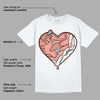 Crimson Bliss 5s DopeSkill T-Shirt Heart AJ 5 Graphic