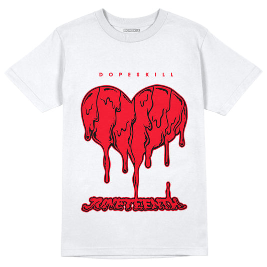 AJ 4 Red Thunder DopeSkill T-shirt Juneteenth Heart Graphic