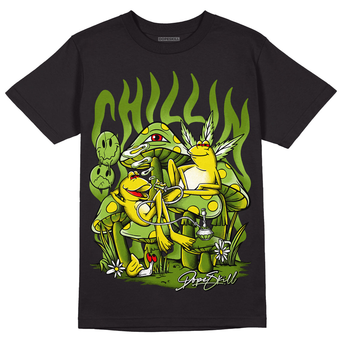 Dunk Low 'Chlorophyll' DopeSkill T-Shirt Chillin Graphic - Black 