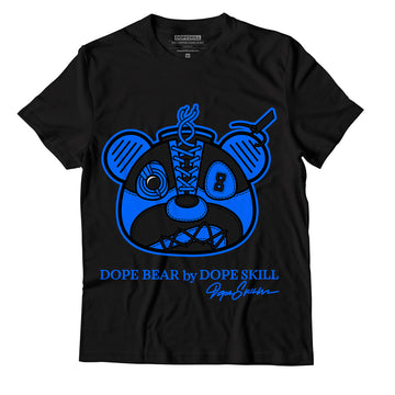 Yz 350 Boost V2 Dazzling Blue DopeSkill T-Shirt Sneaker Bear Head Graphic - Black 