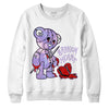 Jordan 4 Zen Master DopeSkill Sweatshirt Broken Heart Graphic - White 