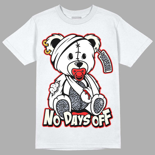 Jordan 3 Retro White Cement Reimagined DopeSkill T-Shirt Hurt Bear Graphic Streetwear - White