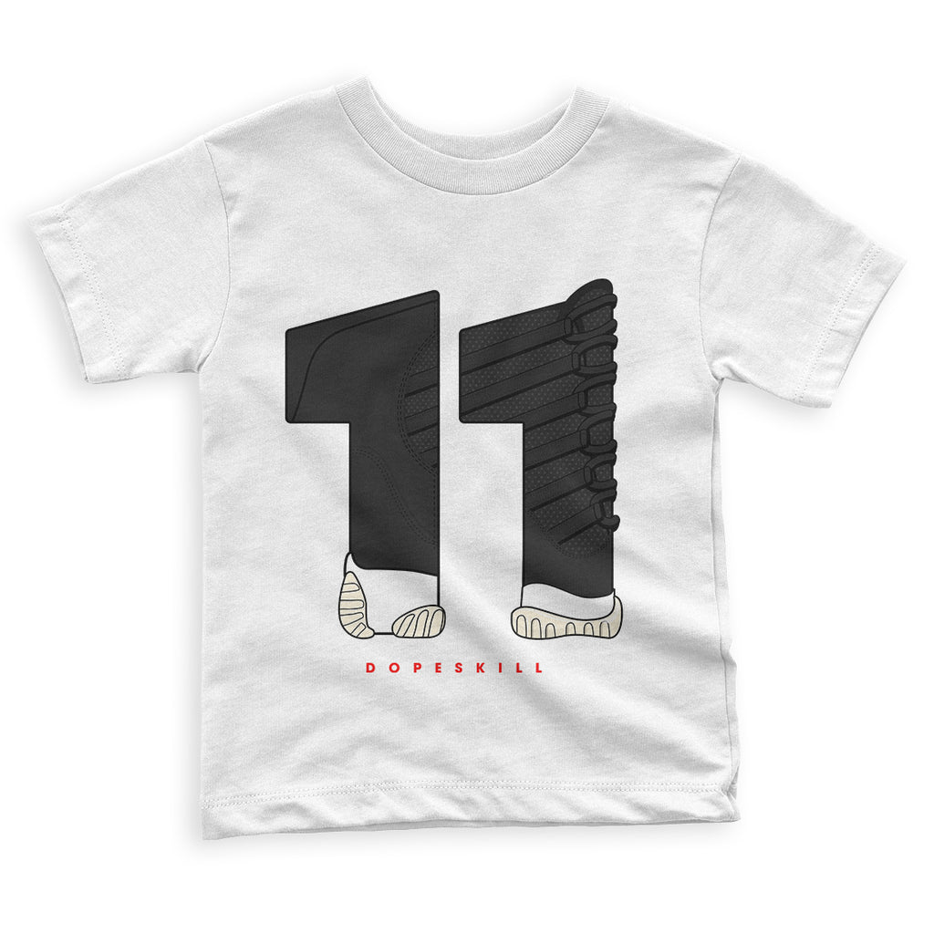72-10 11s Retro Low DopeSkill Toddler Kids T-shirt No.11 Graphic - White
