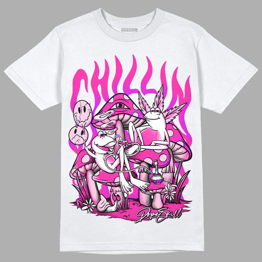 Triple Pink Dunk Low DopeSkill T-Shirt Chillin Graphic - White 