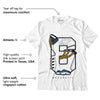 AJ 6 Midnight Navy DopeSkill White T-Shirt Number No.6 Graphic