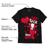 Red Black White DopeSkill T-Shirt Love Sick Graphic