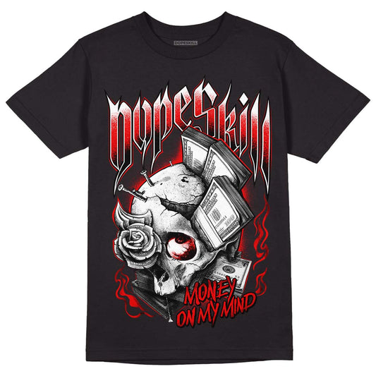 Cherry 11s DopeSkill T-Shirt Money On My Mind Graphic - Black