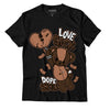 Jordan 1 Mid Dark Chocolate DopeSkill T-Shirt Love Sick Graphic - Black 