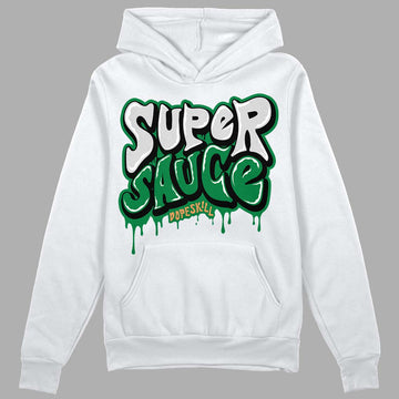 Nike SB x Jordan 4 “Pine Green” DopeSkill Hoodie Sweatshirt Super Sauce Graphic Streetwear - White