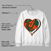 Dunk Low Team Dark Green Orange DopeSkill Sweatshirt Heart AJ Graphic