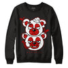 Jordan 6 “Red Oreo” DopeSkill Sweatshirt New Double Bear Graphic - Black