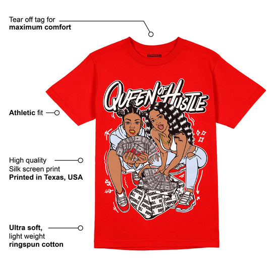 Cherry 11s DopeSkill Varsity Red T-shirt Queen Of Hustle Graphic